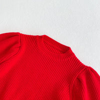 Load image into Gallery viewer, Baby Girls Solid Color Flower Embroidered Rompers Sweaters Knitwear Wholesale 211116198
