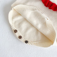 Load image into Gallery viewer, Baby Girls Solid Color Flower Embroidered Rompers Sweaters Knitwear Wholesale 211116198
