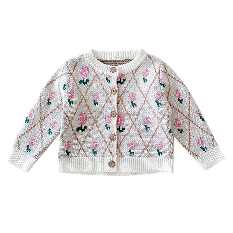Baby Girls Flower Crochet Embroidered Jackets Outwears Rompers Wholesale 211116232