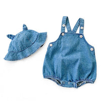 Load image into Gallery viewer, Baby Girls Boys Solid Color Rompers Hats Wholesale 211116239
