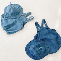 Load image into Gallery viewer, Baby Girls Boys Solid Color Rompers Hats Wholesale 211116239
