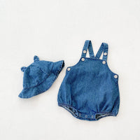 Load image into Gallery viewer, Baby Girls Boys Solid Color Rompers Hats Wholesale 211116239
