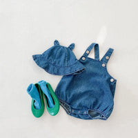 Load image into Gallery viewer, Baby Girls Boys Solid Color Rompers Hats Wholesale 211116239
