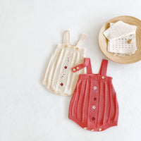 Load image into Gallery viewer, Baby Girls Flower Embroidered Cardigan And Rompers Knitwear Wholesale 211116247
