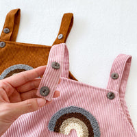 Load image into Gallery viewer, Baby Girls Boys Rainbow Muslin&amp;Ribbed Rompers And Hats Wholesale 211116248
