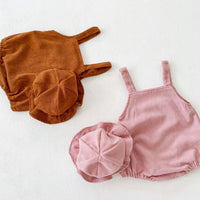 Load image into Gallery viewer, Baby Girls Boys Rainbow Muslin&amp;Ribbed Rompers And Hats Wholesale 211116248
