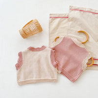 Load image into Gallery viewer, Baby Girls Flower Embroidered Vests Waistcoats Knitwear Cardigan Wholesale 211116252
