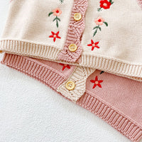 Load image into Gallery viewer, Baby Girls Flower Embroidered Vests Waistcoats Knitwear Cardigan Wholesale 211116252
