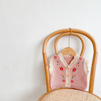 Load image into Gallery viewer, Baby Girls Flower Embroidered Vests Waistcoats Knitwear Cardigan Wholesale 211116252
