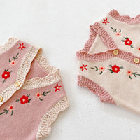 Load image into Gallery viewer, Baby Girls Flower Embroidered Vests Waistcoats Knitwear Cardigan Wholesale 211116252
