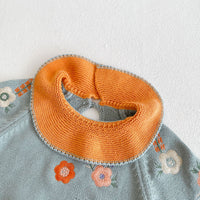 Load image into Gallery viewer, 2 Pieces Set Baby Girls Flower Embroidered Color matching Tops And Shorts Knitwear Wholesale 211116253
