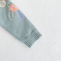 Load image into Gallery viewer, 2 Pieces Set Baby Girls Flower Embroidered Color matching Tops And Shorts Knitwear Wholesale 211116253
