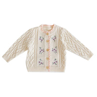Load image into Gallery viewer, Baby Girls Flower Crochet Embroidered Knitwear Cardigan Wholesale 211116254
