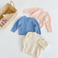 Load image into Gallery viewer, Baby Girls Flower Crochet Embroidered Knitwear Cardigan Wholesale 211116254
