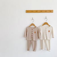 Load image into Gallery viewer, 2 Pieces Set Baby Girls Boys Animals Embroidered Tops And Solid Color Pants Wholesale 211116256
