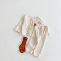 Load image into Gallery viewer, 2 Pieces Set Baby Girls Boys Animals Embroidered Tops And Solid Color Pants Wholesale 211116256
