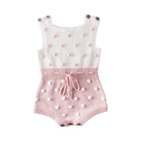 Load image into Gallery viewer, Baby Girls Color-blocking Crochet Rompers Wholesale 211116270
