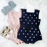 Load image into Gallery viewer, Baby Girls Color-blocking Crochet Rompers Wholesale 211116270
