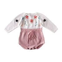 Load image into Gallery viewer, Baby Girls Crochet Embroidered Rompers Wholesale 211116282
