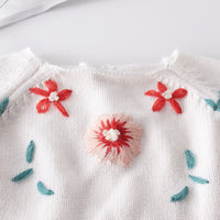 Load image into Gallery viewer, Baby Girls Crochet Embroidered Rompers Wholesale 211116282
