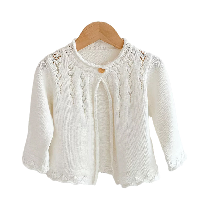 Baby Girls Solid Color Cardigan Wholesale 211116290