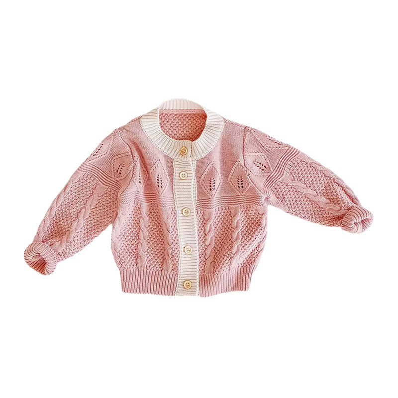 Baby Girls Color-blocking Sweaters Knitwear Wholesale 211116297
