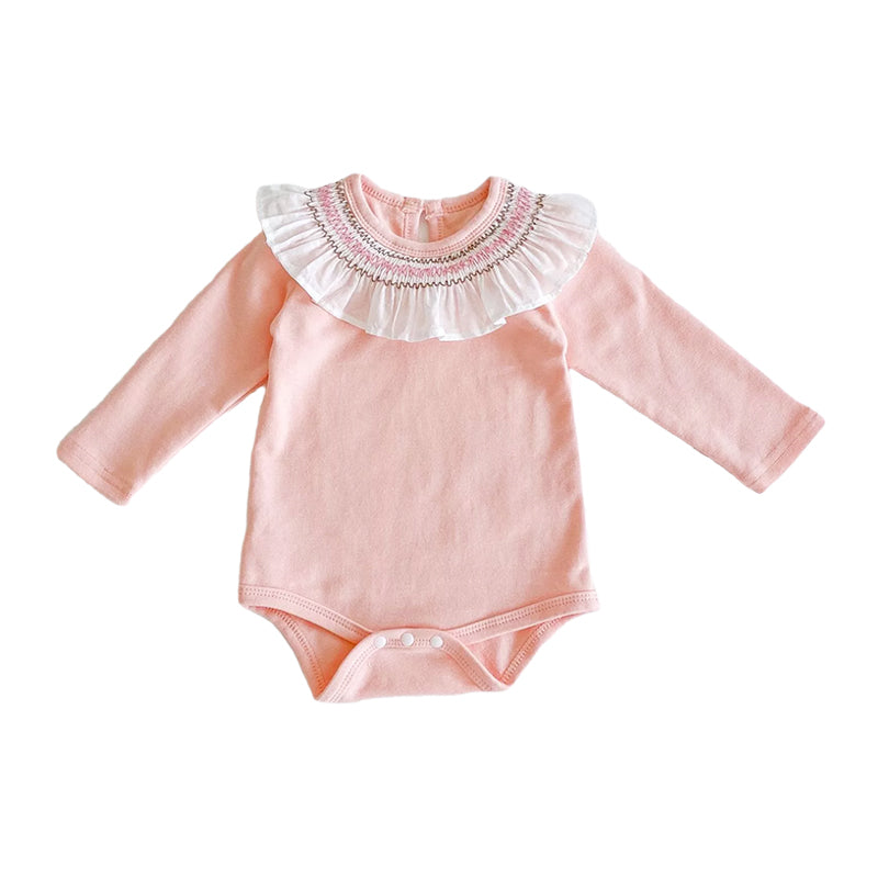 Baby Girls Embroidered Rompers Wholesale 211116308