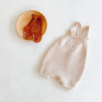 Load image into Gallery viewer, Baby Kid Girls Boys Solid Color Crochet Rompers Wholesale 211116314
