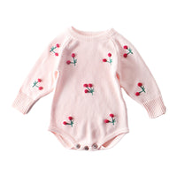 Load image into Gallery viewer, Baby Girls Fruit Crochet Rompers Wholesale 211116347
