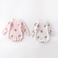 Load image into Gallery viewer, Baby Girls Fruit Crochet Rompers Wholesale 211116347
