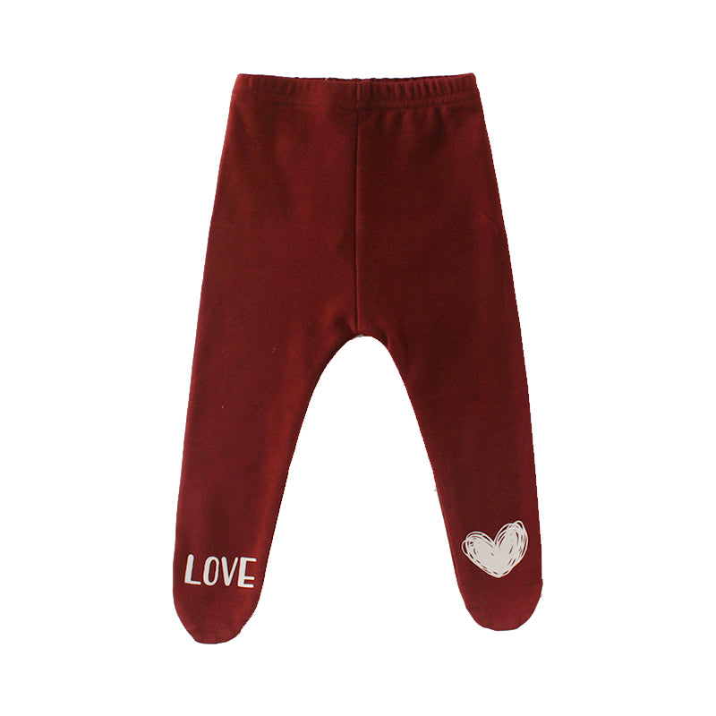 Baby Girls Letters Love heart Print Leggings Wholesale 211116349