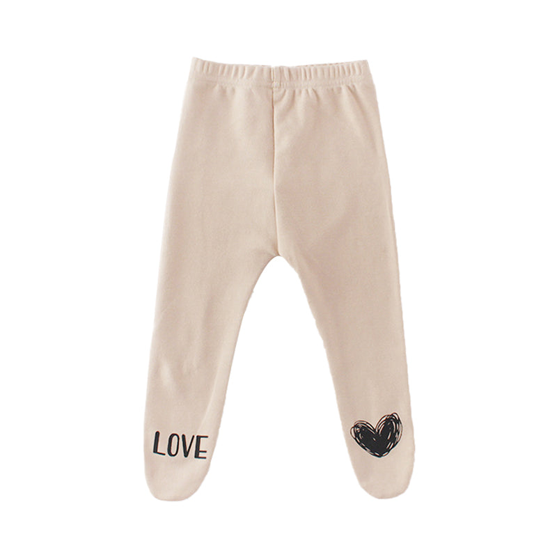Baby Girls Letters Love heart Print Leggings Wholesale 211116349