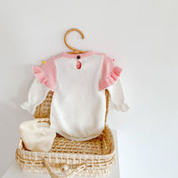 Load image into Gallery viewer, Baby Girls Color-blocking Crochet Rompers Knitwear Wholesale 211116360
