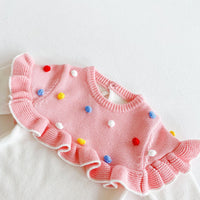 Load image into Gallery viewer, Baby Girls Color-blocking Crochet Rompers Knitwear Wholesale 211116360
