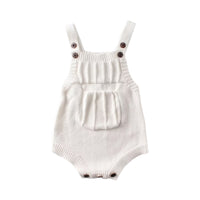Load image into Gallery viewer, Baby Girls Solid Color Crochet Rompers Wholesale 211116366
