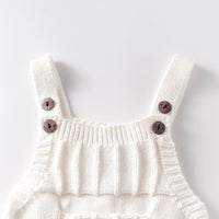 Load image into Gallery viewer, Baby Girls Solid Color Crochet Rompers Wholesale 211116366
