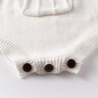 Load image into Gallery viewer, Baby Girls Solid Color Crochet Rompers Wholesale 211116366
