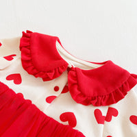 Load image into Gallery viewer, 2 Pieces Set Baby Girls Love heart Print Jackets Outwears And Dresses Wholesale 211116382
