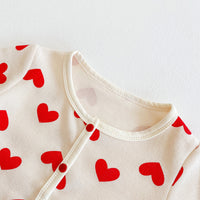 Load image into Gallery viewer, 2 Pieces Set Baby Girls Love heart Print Jackets Outwears And Dresses Wholesale 211116382
