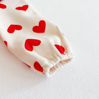 Load image into Gallery viewer, 2 Pieces Set Baby Girls Love heart Print Jackets Outwears And Dresses Wholesale 211116382
