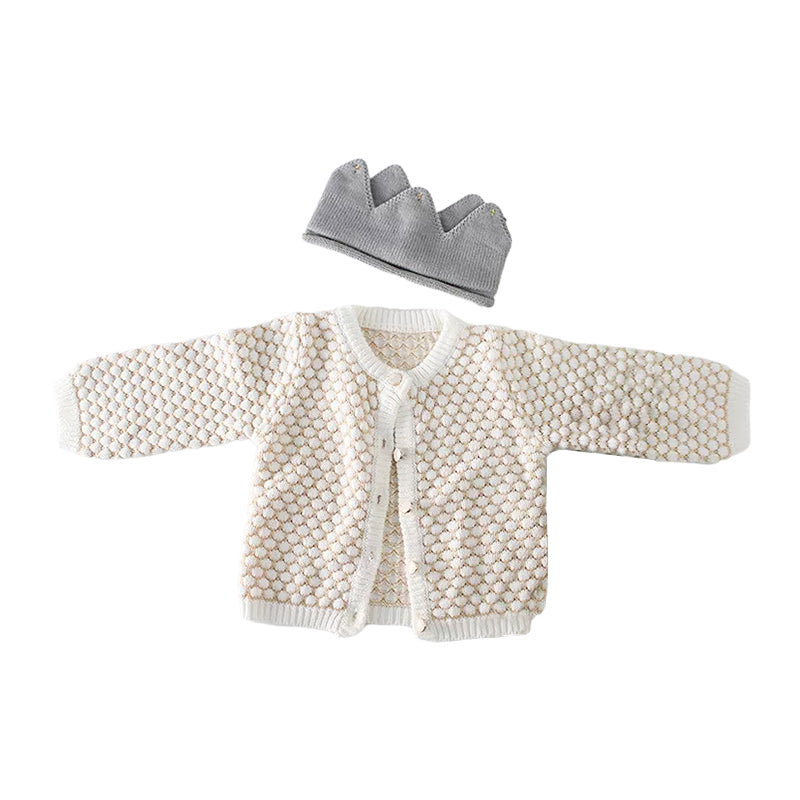 Baby Girls Crochet Rompers Knitwear Cardigan Wholesale 211116396