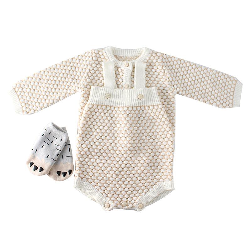 Baby Girls Crochet Rompers Knitwear Cardigan Wholesale 211116396