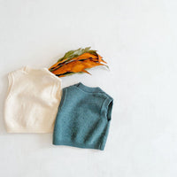 Load image into Gallery viewer, Baby Girls Boys Solid Color Crochet Vests Waistcoats Knitwear Cardigan Wholesale 211116405
