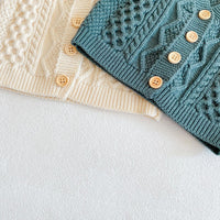 Load image into Gallery viewer, Baby Girls Boys Solid Color Crochet Vests Waistcoats Knitwear Cardigan Wholesale 211116405

