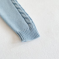 Load image into Gallery viewer, Baby Girls Striped Bow Crochet Rompers Knitwear Wholesale 211116406
