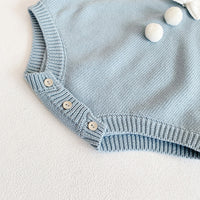 Load image into Gallery viewer, Baby Girls Striped Bow Crochet Rompers Knitwear Wholesale 211116406
