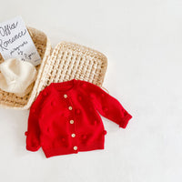 Load image into Gallery viewer, Baby Girls Solid Color Knitwear Cardigan Wholesale 211116409
