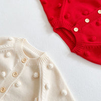 Load image into Gallery viewer, Baby Girls Solid Color Knitwear Cardigan Wholesale 211116409
