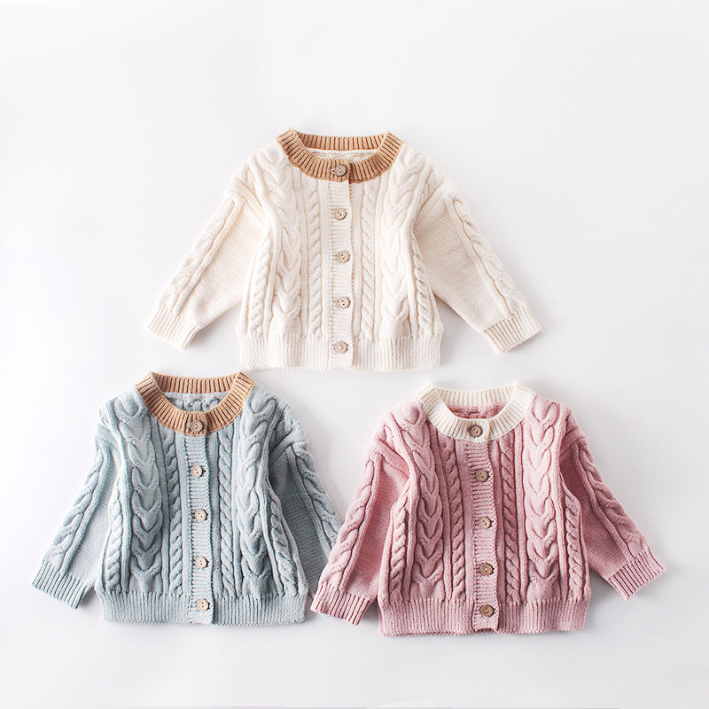 Baby Kid Girls Boys Crochet Knitwear Cardigan Wholesale 211116412