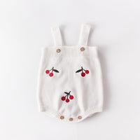 Load image into Gallery viewer, Baby Girls Fruit Crochet Embroidered Rompers Knitwear Cardigan Wholesale 211116420

